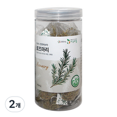 지구마을 옥수수전분 생분해필터 PLA 로즈마리 허브티백차, 2개, 50개입, 1g