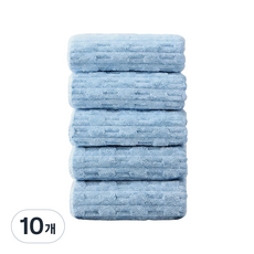 부드러운 먼지없는 고급 수건 세수 타월 가정용, 10개, 블루