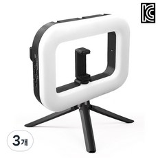 ASTO 릴스 너튜브 라이브 셀카 방송 촬영 조명 라이트 KC인증, 3개, E30 본품 + 삼각거치대