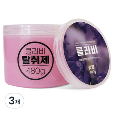 클리비 꽃향 고체 탈취제 실내 담배냄새 화장실 공기 욕실 집안 냄새제거, 3개, 480g