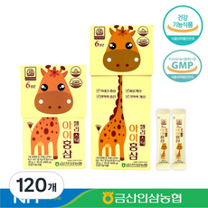 [농협] 어린이 6년근 홍삼 젤리 (스틱형 망고맛), 20g, 120개