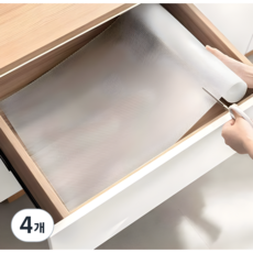 에버스타 잘라쓰는 다용도 논슬립 주방 서랍 방수 매트 4 Size, 4개, 반투명