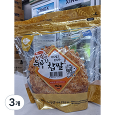 [가락시장] 황금이삭 바삭바삭 행복한누룽지 찹쌀, 750g, 3개