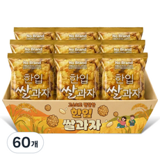 스낵큐 노브랜드 과자, 60개, 한입쌀과자