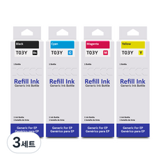 잉크다파라 엡손 호환잉크 T03Y 세트, 3세트, 검정+파랑+빨강+노랑4색