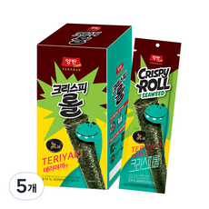 양반 김스낵 크리스피롤 데리야끼, 25g, 5개