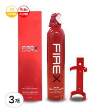 미니소화기 파이렉스 FIREX 스프레이식 소화기 가정용 휴대용 최신제품 당일발송, 465g, 3개