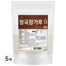 청국장 가루 국산 콩 100% 건강앤, 5개, 500g