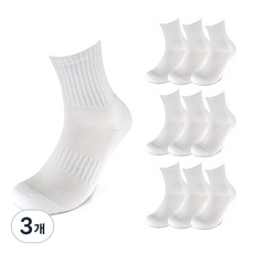 COSOC 두툼한 이중쿠션 중목 두꺼운 스포츠양말 10p, 흰색(white)