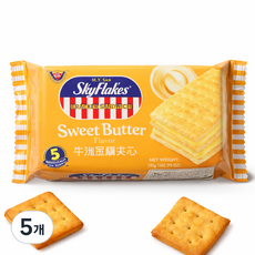 스카이플레이크 스위트버터 크래커 샌드 필리핀 버터맛 크래커 샌드위치 수입과자 SkyFlakes Sweet Butter, 150g, 5개