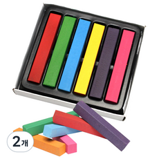 미키리키 프로프 헤어초크 세트구성 헤어컬러초크, 2개, 6색들이