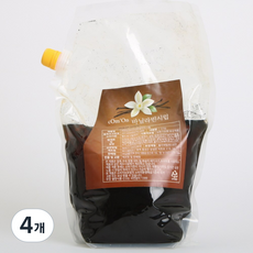 커만 바닐라빈 저당 시럽 바닐라라떼 카페 커피시럽, 4개, 2L