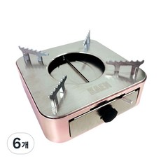 온키친 스텐 미니화로 가정용 스토브, 6개, 핑크