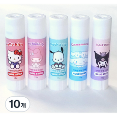 산리오 투명 고체풀 세트, 10개, 15g