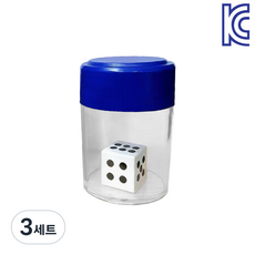 [KC인증] JL매직 주사위 한개가 순식간에 작은 주사위 8개로 바뀌는 마술 폭탄주사위(Bomb Dice)고급형(원형 흰색주사위), 3세트