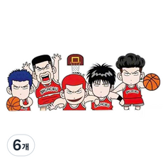 미리아 슬램덩크 차량용 스티커, 6개, B 6개, B