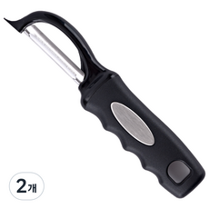 폴쿠치나 스텐 회전날 필러 감자칼, 2개, 블랙