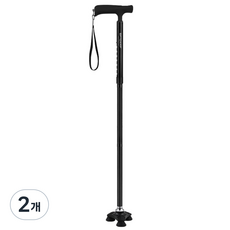 GPTcamp T5M 3단 접이식 초경량 3발 노인 지팡이 어르신 원스텝 폴딩, 2개, GPT-T5M