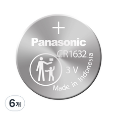 파나소닉 코인건전지 CR1632, 1개입, 6개