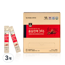 6년근 홍삼진액 365 대용량 스틱 웰니스바이오, 1kg, 3개