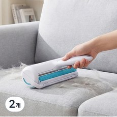 반려동물 털 제거 롤러 양방향 고흡착 털 청소기 고양이 강아지용, 2개, 블루blue