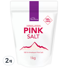 네이처모닝 히말라야 핑크솔트 가는입자, 1kg, 2개