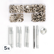 ZIO-BIZ 스프링도트 단추 기구 실버 / 똑딱이단추 아일렛단추 가시도트단추 가시단추 스냅단추 스냅버튼 만들기 기구 가시도트기구 아일렛펀치 단추펀치 단추기구 똑딱이단추달기, 5개