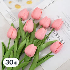 레디박스 감성 조화 튤립 10송이 꽃다발, 핑크, 30개