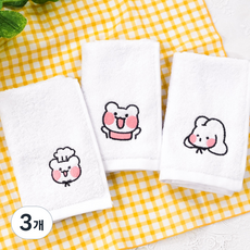 놀자곰 송월 고리 주방 수건, 3개, 01-놀자곰