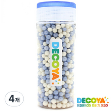 데코야 트윙클 펄 아라잔 블루 간편용기 (스프링클/제과제빵/데코), 4개, 70g