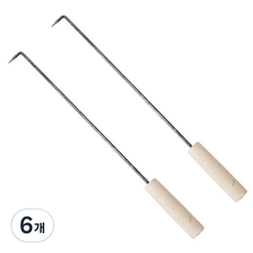 카시안 비닐 갈고리(마늘손) 대(40cm) KA 다용도 갈쿠리 갈퀴, 6개