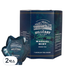 힐카트 테일즈 매직컬 민트 7티백 모슬린 블렌딩 녹차 민트차 Hillcart Tales, 2박스, 7개입, 2.3g