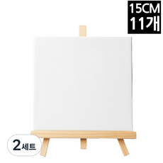 면천 미니 캔버스 이젤 세트 5cm 5cm 탁상용 그림 선물 미술수업 드로잉카페 유화 체험학습프로그램, 2세트, 2호