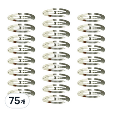 리본빌 헤어핀만들기 리본공예재료 똑딱핀 핀대 무니켈똑딱핀, 타원 똑딱핀 6cm, 75개