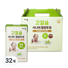 케어웰 고칼슘 시니어 영양두유, 140ml, 32개
