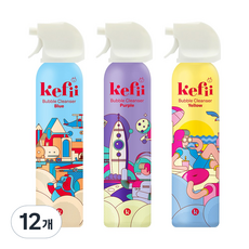 케피 유아 버블클렌저 블루+퍼플+옐로우, 12개, 200ml