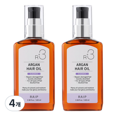라입 R3 아르간 헤어 오일 엘레강스, 100ml, 4개