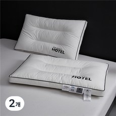 5성급 호텔용 60수 순면 낮은베개 높이 6~8cm 세탁가능 베개솜 50x70, 2개, 화이트