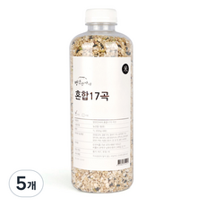 방앗간아이 혼합17곡 국산 1L 잡곡 용기 소포장, 5개