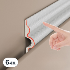 엄빠의선택 현관문 문풍지 창틀 바람막이 샷시 문틈막이 틈새막이 창문 방풍지 2M, 6세트