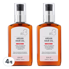 라입 R3 아르간 헤어 오일 러블리, 100ml, 4개