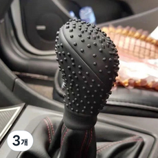 차량용 미끄럼방지 그립감 향상 실리콘 범용 기어봉 커버 / 트럭 화물차 버스, 3개, 실리콘기어봉(블랙)1