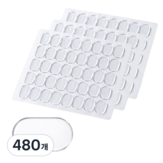 투명 양면 접착 패드 피규어 고정 스티커 미끄럼방지 젤 패드 소품 고정 테이프 13x8mm, 480개