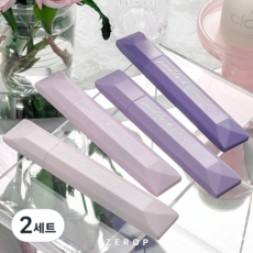 제롭 자국없이 지워지는 다용도 펜슬타입 양면 접착 풀 테이프 4P 세트, 2세트, 퍼플그라데이션