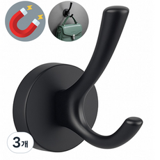 네오디움 초강력 자석 다용도 만능 후크, 클래식, 3개, 블랙