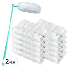 정전기 흡착 먼지올킬 롱 먼지털이 핸들 리필 20p, 민트, 2세트