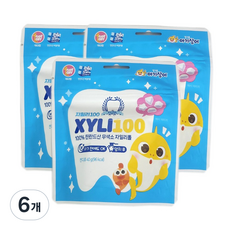 핑크퐁 아기상어 자일리100 핀란드100% 자일리톨 캔디, 6개, 40g