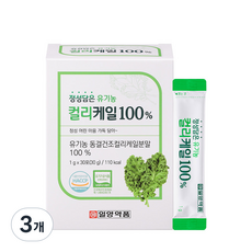 일양약품 정성담은 유기농 컬리케일 100% 유럽산 동결건조 케일분말, 3개, 30회분