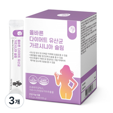 올바른 다이어트 유산균 가르시니아 슬림, 30회분, 3개