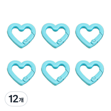 오픈형 하트 오링, 12개, S_스카이